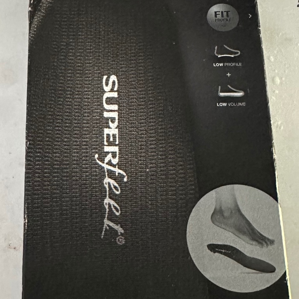 Superfeet Black low profile Insoles